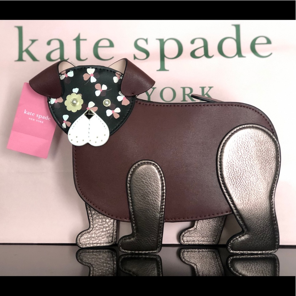 New Kate Spade Floral Pup Dog Crossbody